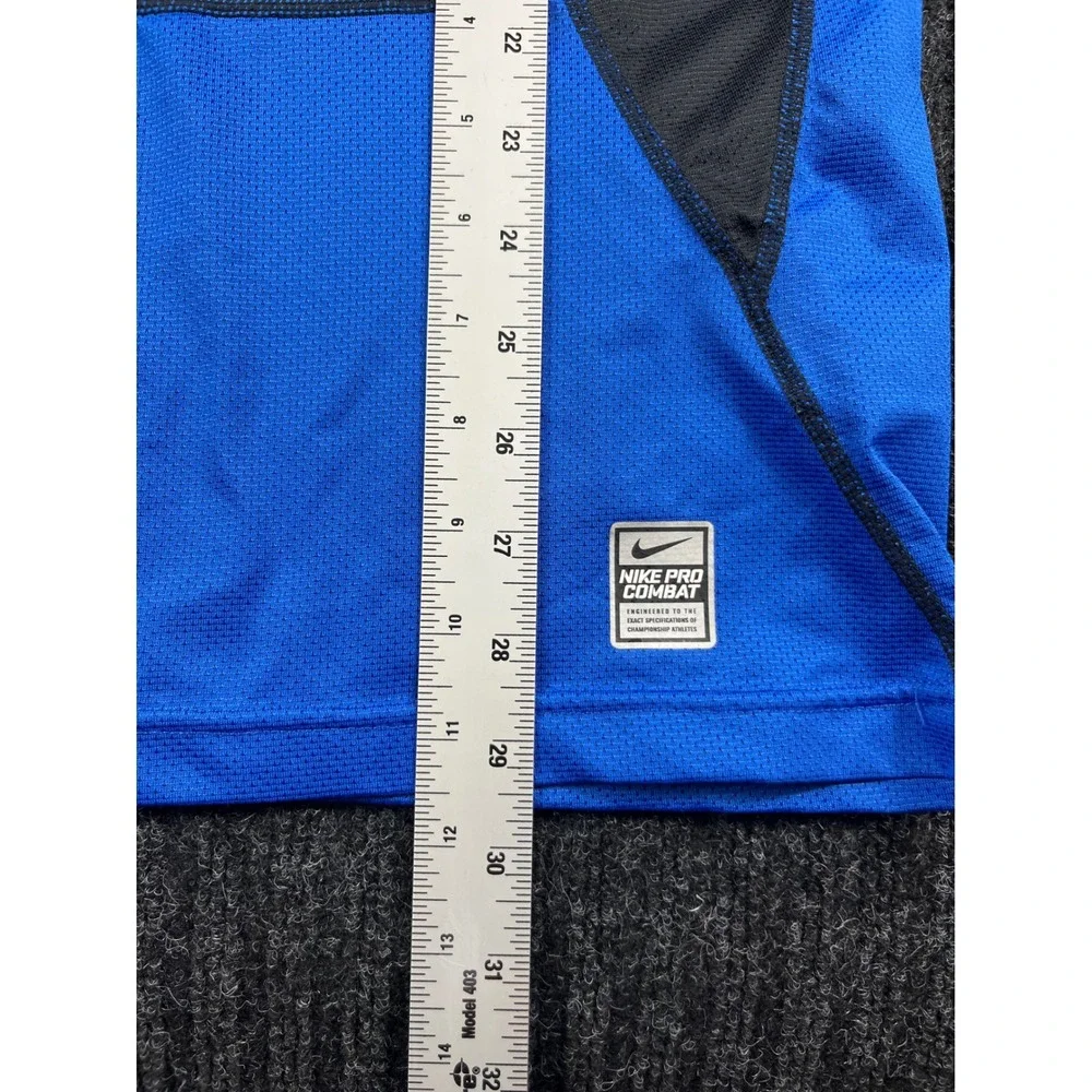 Nike Pro Combat Dri-FIT Compression Tank Top Mens XXL Blue Grey Sleeveless Shirt